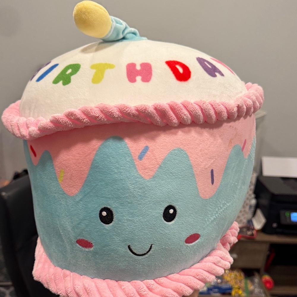 Colorful Birthday Cake Plush - Picture 1 of 5
